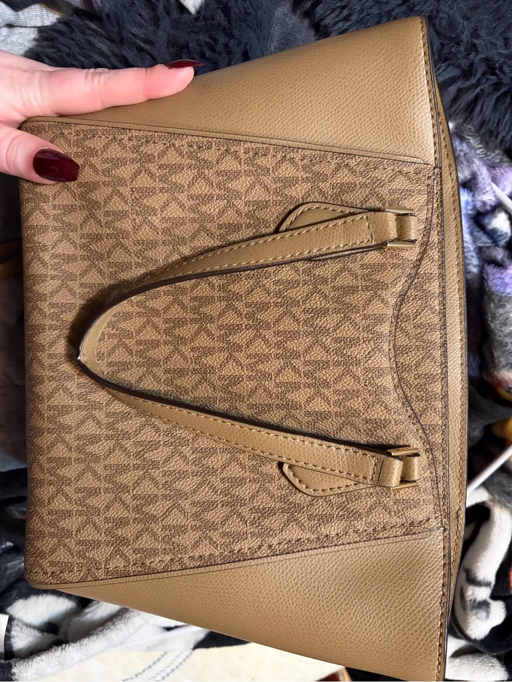 Michael Kors Tan/Brown Logo Tote with Matching Wallet